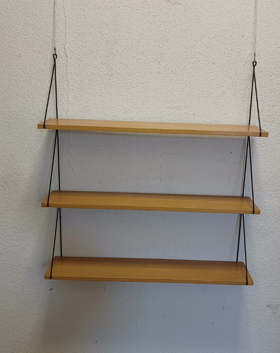 Scaffali a muro unici anni Cinquanta con tre ripiani – Metal, Wood (photo 7 of 8)