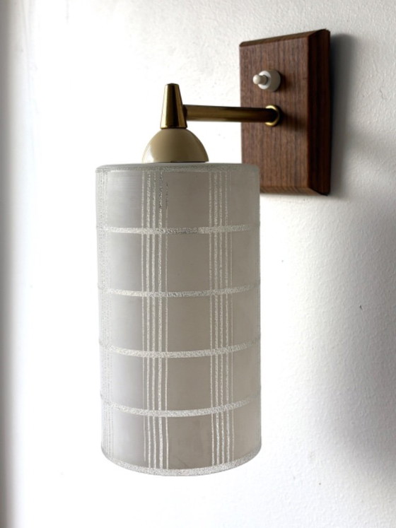 Vintage retro wall light from the 70s – Metal, Glass (photo 5 of 7)
