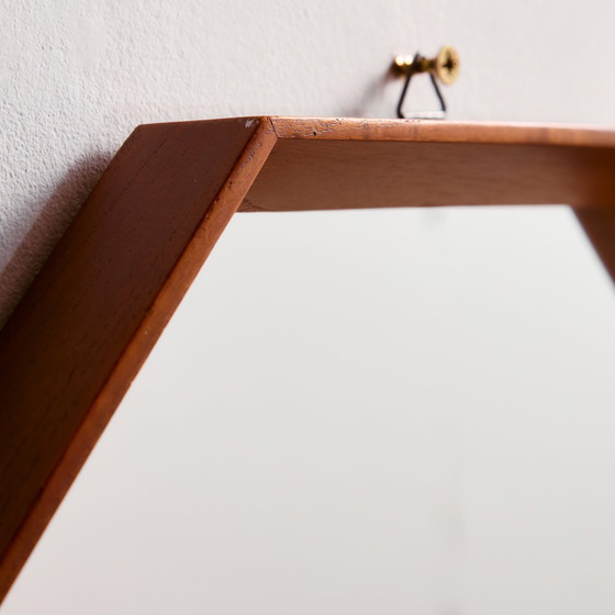 Image 1 of MK11166 Octagonal teak framed mirror