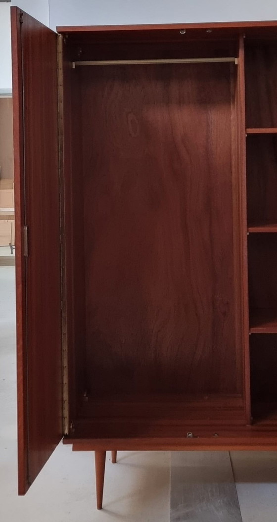 Mid Century Kleiderschrank, Kleiderschränke, Holz, Braun (Foto 11 von 15)
