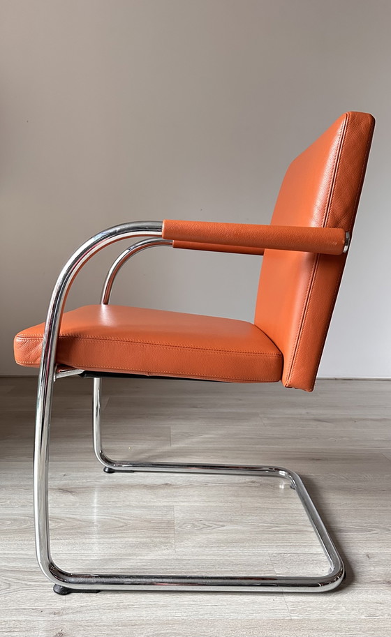 6 sedie da pranzo Vitra Visasoft Design – Chrome, Leather, Modern (photo 2 of 7)