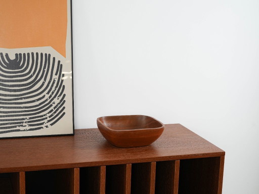 Bol en teck, design danois, années 1960, fabriqué au Danemark