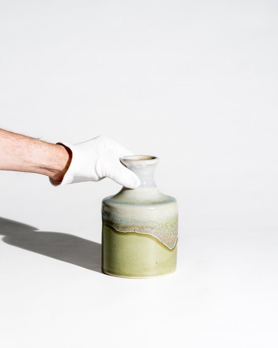 Image 1 of Barbara Stehr Organic Drip Glaze Ceramic Vase Trio – Germany, 1980s–1990s