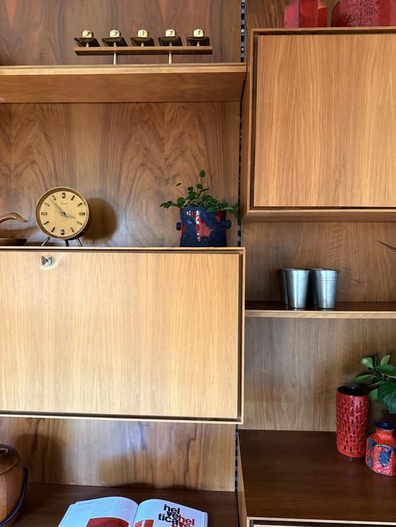 Image 1 of Vintage XL modular walnut wall system '80