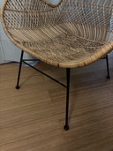 Fauteuil seau en rotin HK Living