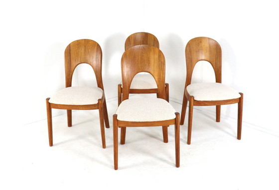 Image 1 of Set di 4 sedie da pranzo Koefoed Morten John Mortensen vintage