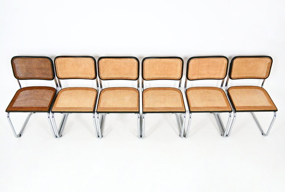 Image 1 of Sillas de comedor estilo B32 de Marcel Breuer, juego de 6