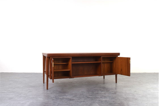 Image 1 of Danish Teak Freestanding Desk by Ib Kofod-Larsen for Faarup Møbelfabrik, 1960s
