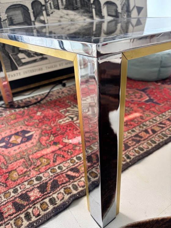 Vintage Koffietafel In De Willy Rizzo Stijl – Salontafels, Glass, Metal (photo 4 of 5)