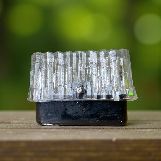 Image 1 of Lampada da soffitto o da parete rettangolare in vetro tagliato di metà secolo, anni '60