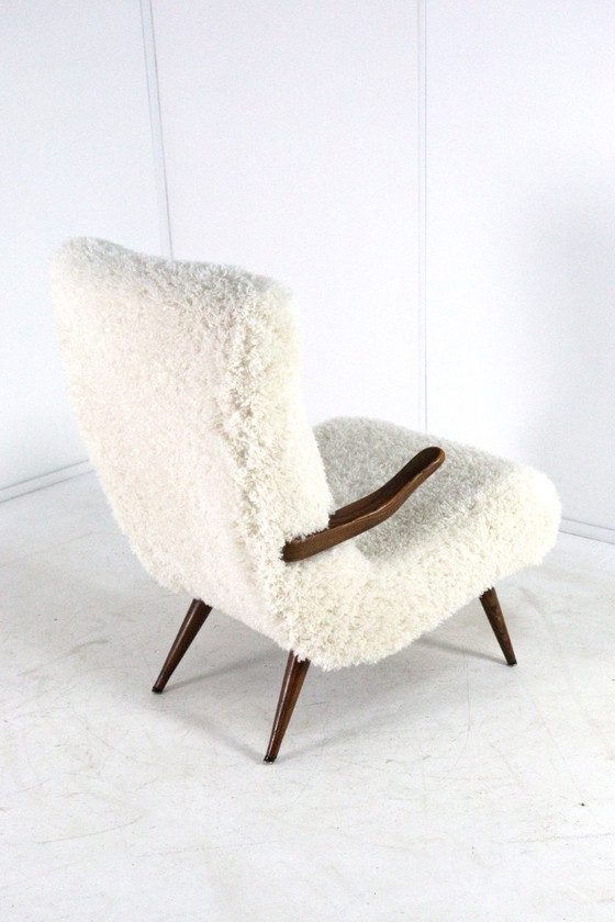 Image 1 of Fauteuil vintage 'Cuddle' recouvert de tissu