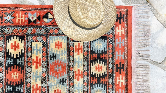 Image 1 of Tappeto vintage in seta e cotone - 142 x 84 cm