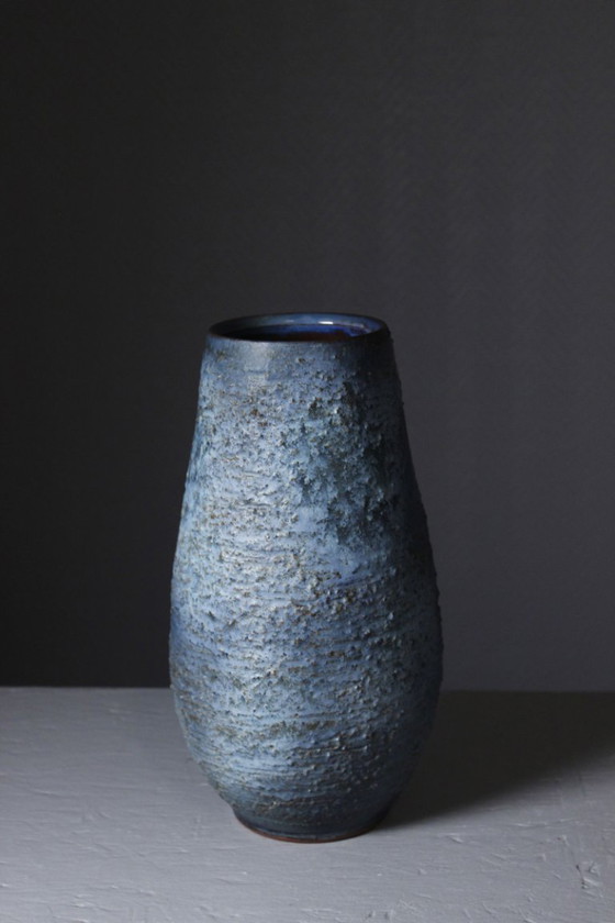 Silberdistel Studio Keramik - Clay Vase with Satin Blue Glaze, 1950s – Ceramic (photo 3 of 8)