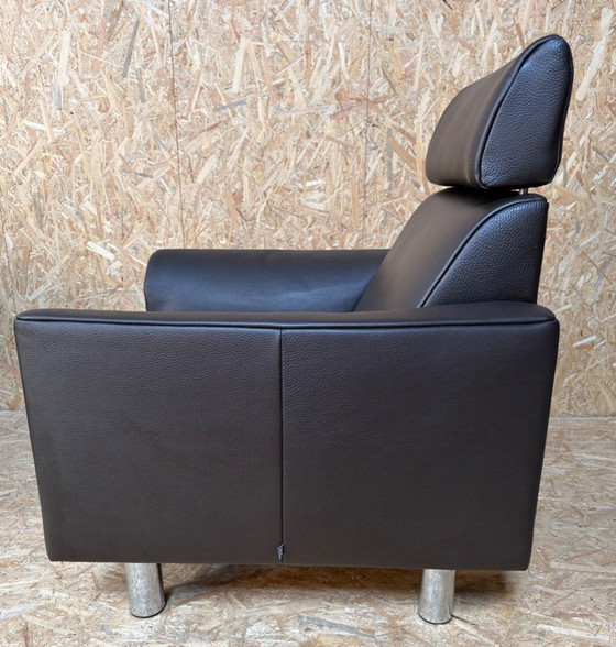 2 Jori-Sessel, bezogen mit braunem Leder – Leather (photo 3 of 17)