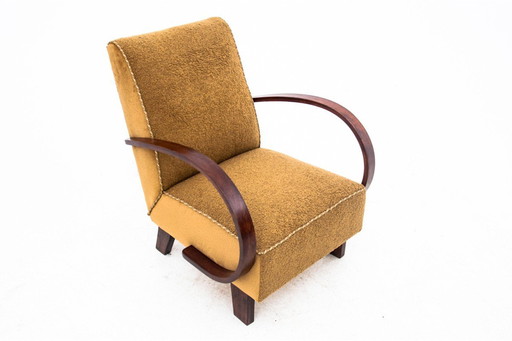Boucle fauteuil, ontworpen door J. Halabala, Tsjecho-Slowakije, jaren 1930.