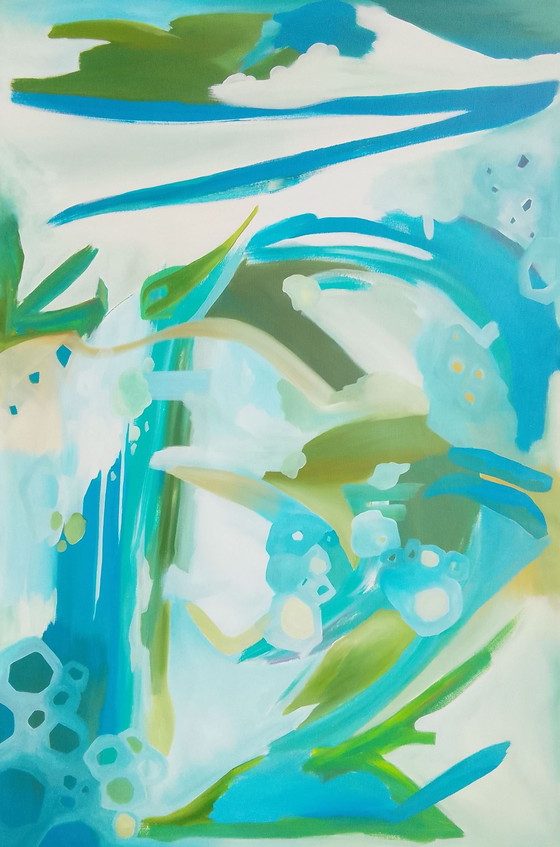 Acrylic Painting #Verde 150x100cm – joart, Paintings & Drawings, Canvas (photo 10 of 15)