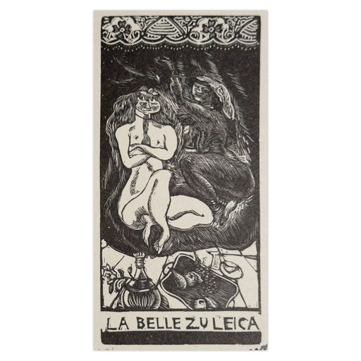 Jules Pascin Houtsnede La Belle Zuleica 1989 – lithos zeefdrukken, Paper (photo 2 of 5)