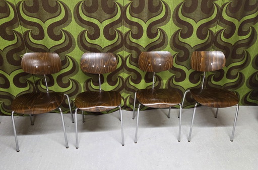 4 Se 68 stoelen Egon Eiermann voor Wilde+Spieth