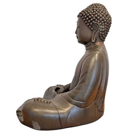 Antiguo Buda Japonés XL de Bronce Sentado Estilo Kamakura – Esculturas, Bronze (photo 7 of 9)