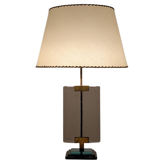 Luciano Frigerio Brutalistische italienische Messinglampe 1970 – Tischlampen, Brass, Italian Design (photo 2 of 18)
