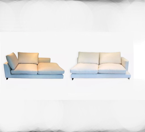 Pair of Lazy Time sofas by Camerich.