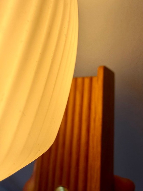 Swedish wall sconce – Wall lights, Glass, Wood (photo 5 of 5)