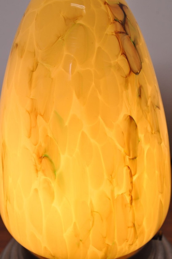 Image 1 of Lampada da soffitto Art Déco con vetro marmorizzato, anni '30