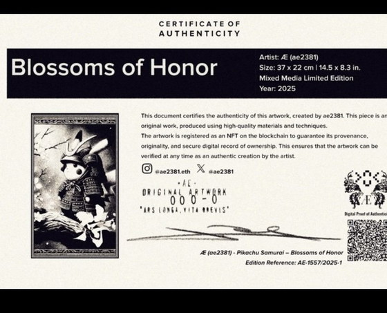 Image 1 of Kunstwerk Pikachu (Pokemon) Blossoms of Honor