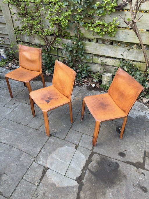 Cassina cab 412 brown, set of 3