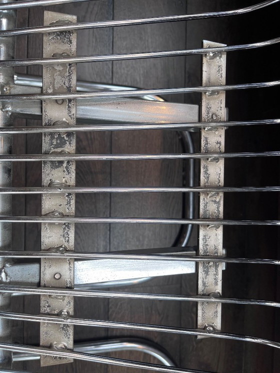 Image 1 of 5 Stühle mit verchromtem Rohrgestell, im Stil von Gastone Rinaldi