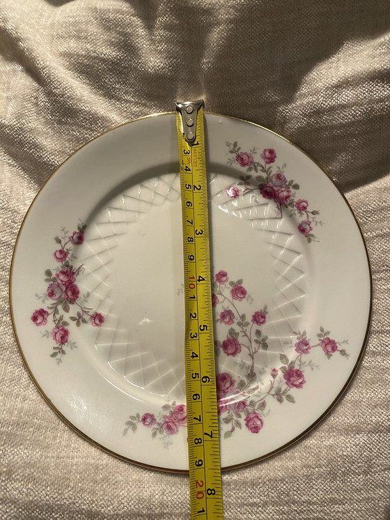 Image 1 of Retro vintage PorzellanTeller Goldrand Blumendekor 