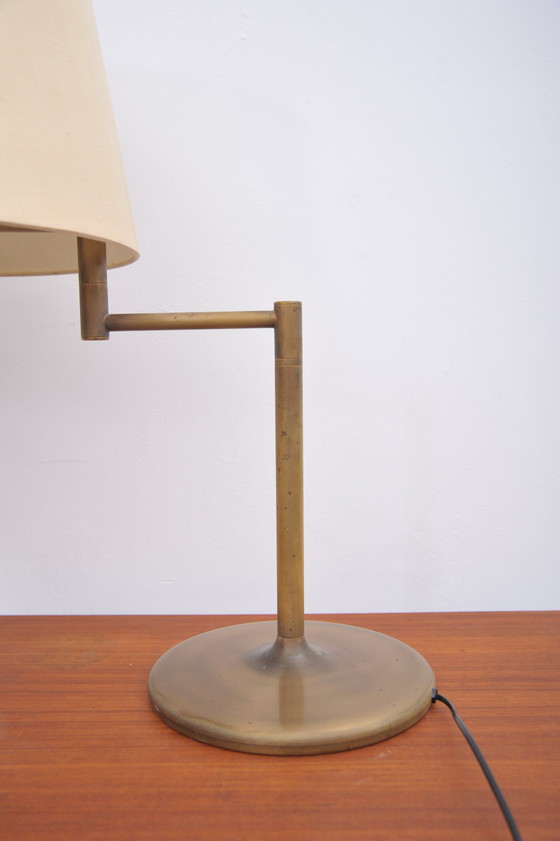 Image 1 of Brass table lamp with swivel arm (1970s)