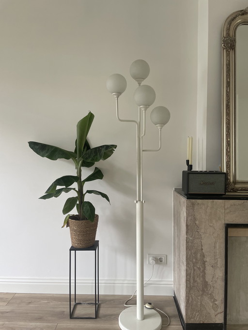 Witte space age lamp met bollen