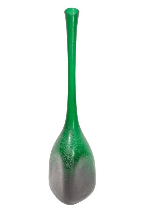 Smaragdgrüne Corroso-Vase aus Muranoglas von Seguso, 1950er Jahre