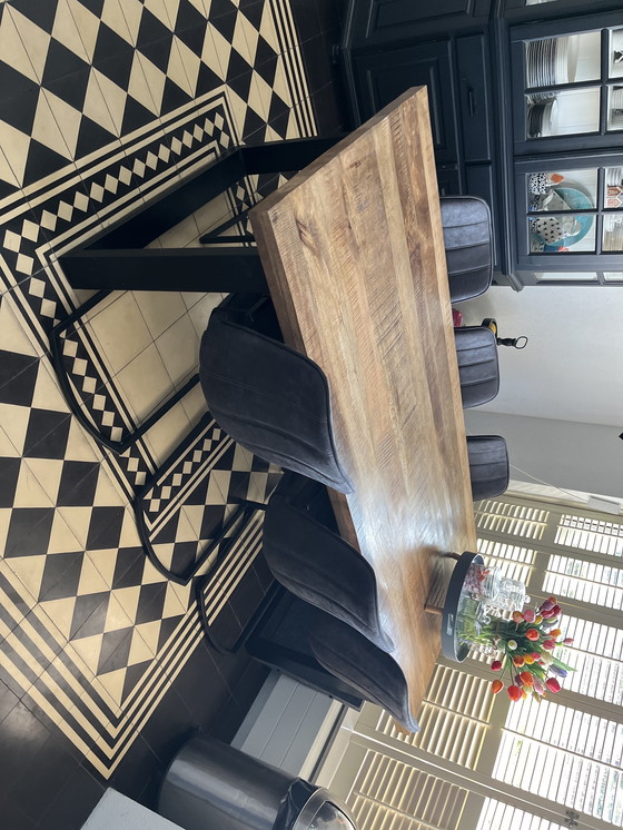 Image 1 of Eettafel met 6 stoelen