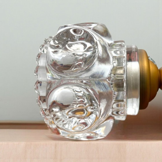 Image 1 of Applique da parete in oro e vetro per camera da letto, set di 2 NUOVE