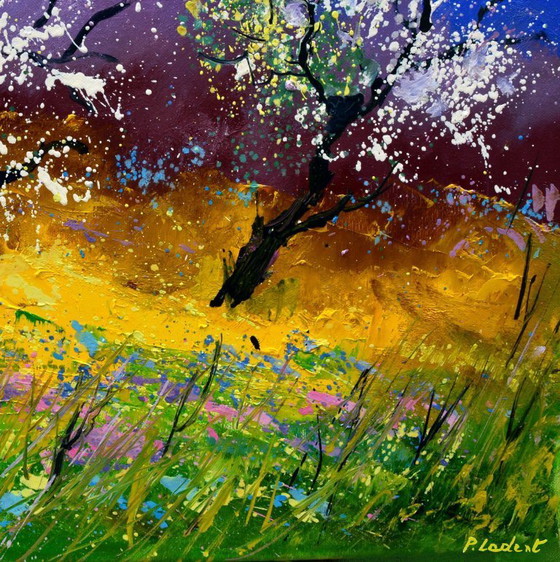 Image 1 of Two apple trees in spring