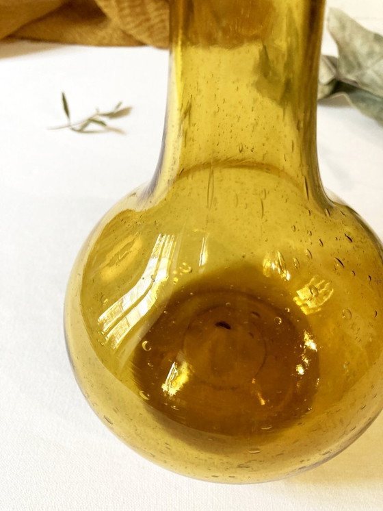 Image 1 of Soliflore vaas van gebubbeld glas van Biot, jaren 1950.