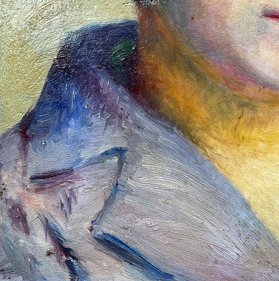 Modernist Female Portrait, Oil on Wood Panel, Circa 1930 – Paintings & Drawings (photo 8 of 10)
