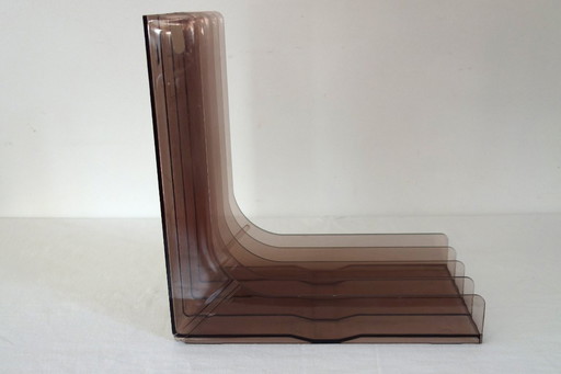 70s plexiglass vinyl record rack