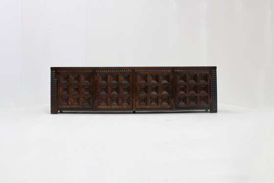 Image 1 of Vintage Spanish Brutalist Sideboard Dresser