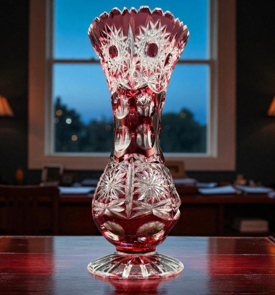 Image 1 of Bohemia - Art Deco Bohemian Crystal Vase
