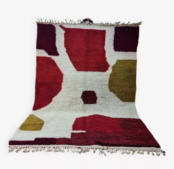 Image 1 of Beni Ouarain Multicolor Abstract Rug - Handmade Wool - Unique Design