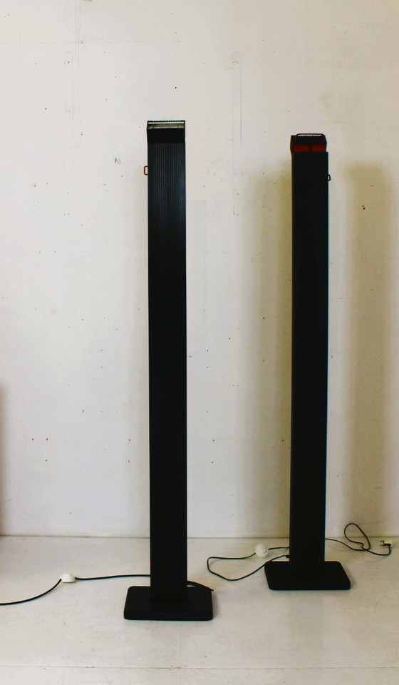 Image 1 of Pair of Vintage Italian Zagar floor  lamps by Silvio Carpani for Stilnovo, 1970s