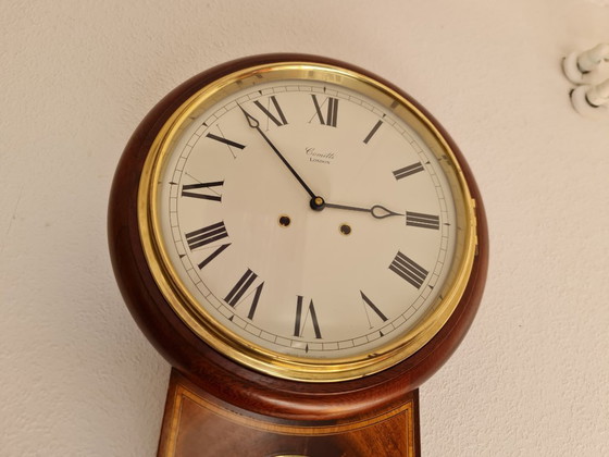 Image 1 of Comitti wall clock drop dial beautiful wood good condition