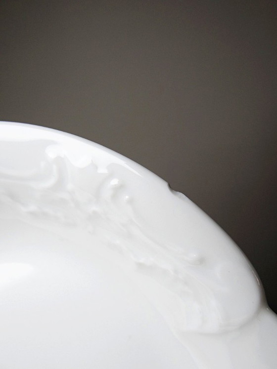 Image 1 of Limoges L&Cie Lafarge 12-piece dessert service in white porcelain, 1960s