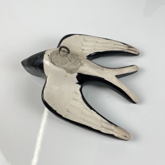 Vintage black ceramic swallow trio, 1950/60, Portugal, Decorative Objects, Metal (photo 6 of 9)