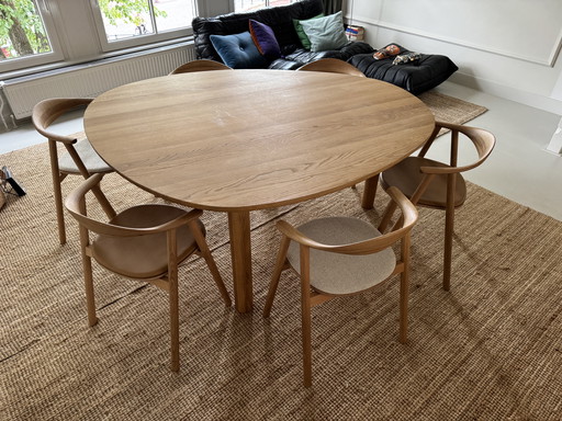 Latch dining table oiled oak Bolia