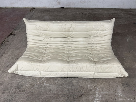 Image 1 of 100% authentieke Ligne Roset Togo 3zit Beige leder TOPstaat!