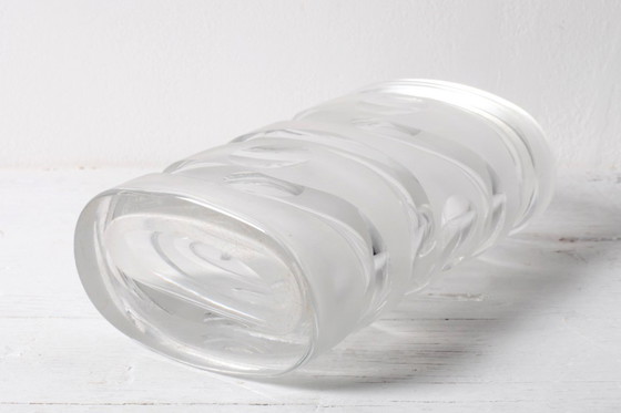 Image 1 of Mid-Century Iced Crystal Glass Vase: Peill & Putzler, Germany, 1960s